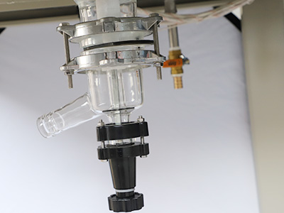 200L Single Layer Glass Reactor detail - Discharge valve is glass material with PTFE sealing, which is anti-corrosion. 