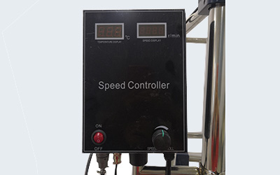 100L Jacketed Glass Reactor detail - Speed controller, can adjust speed and display temperature.
