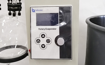 New 20L Rotary Evaporator detail - Controller, digital display for temperature and speed.